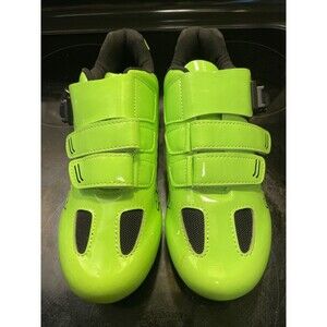 Sieccy Men Highlight Neon Green Bike Shoes size 38 or 7.5 US Nice condition